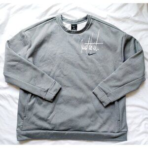 Nike Women's Just Do It Pullover Crewneck Pullover Sweater Gray Large
